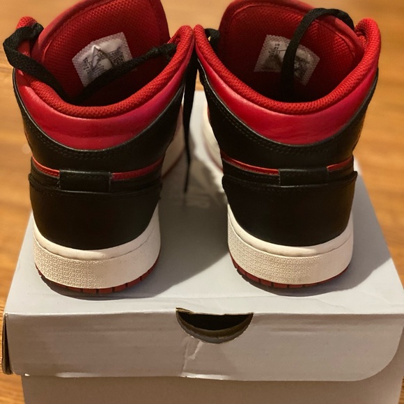 Nike Air Jordan Red and Black High Tops - Picture 3 of 5